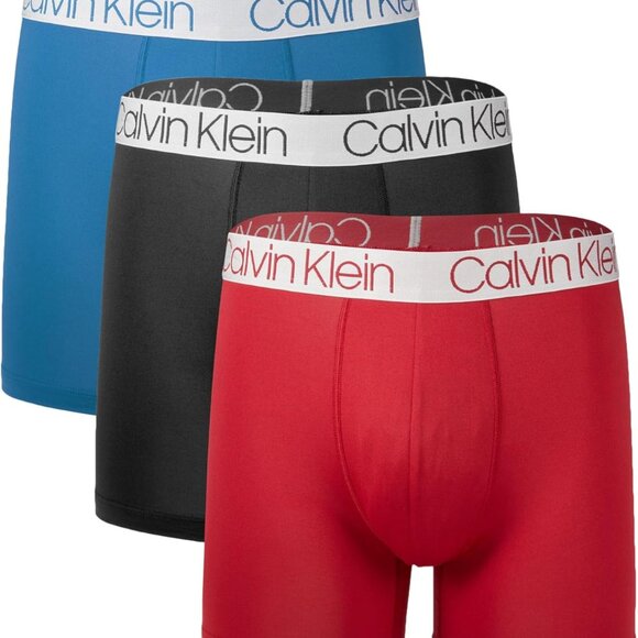 Calvin Klein Men`s Microfiber Boxer Briefs 3 Pack Assorted Colors Flash Sale NWT - Picture 4 of 10